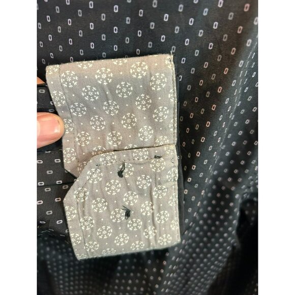 NWT English Laundry Mens Button Down Collar Shirt White and Black Print Size XL - Picture 4 of 6